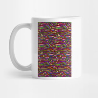 colorful wave design dark Mug